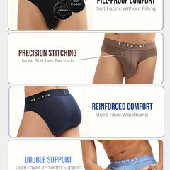 Everyday Expression | Men's Micro-Modal Briefs | Pack Of 7