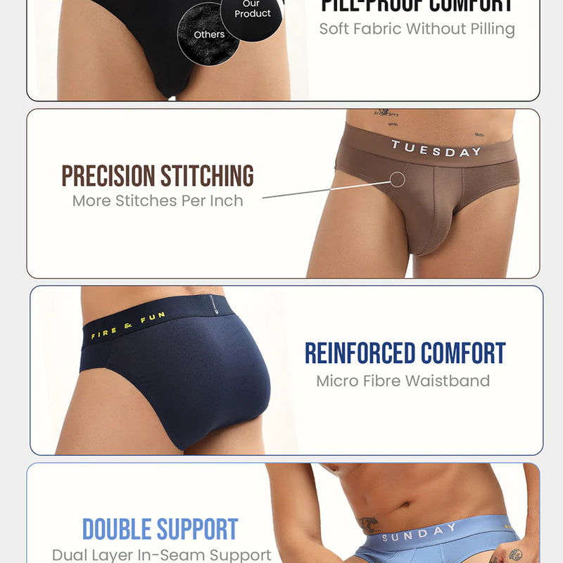 Everyday Expression | Men's Micro-Modal Briefs | Pack Of 7