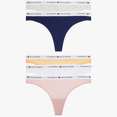 Tommy Hilfiger Logo Waistband Thongs Pack of- 5